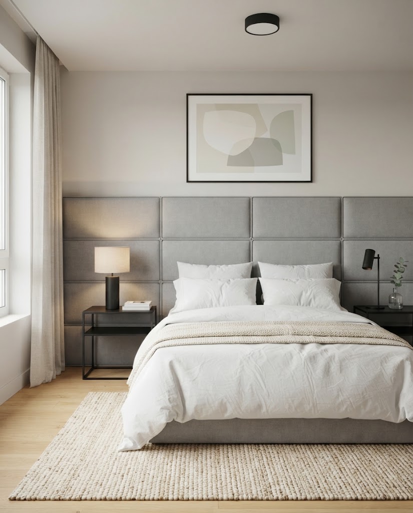Geometric Panel Headboard