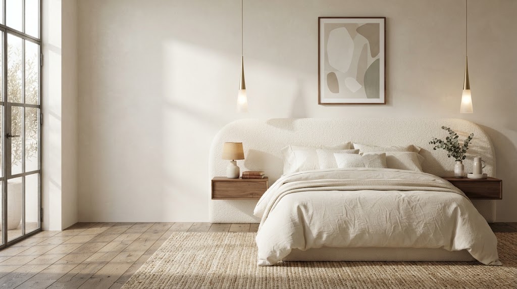 Modern Bedroom with Upholstered Headboard: 13 Design Ideas