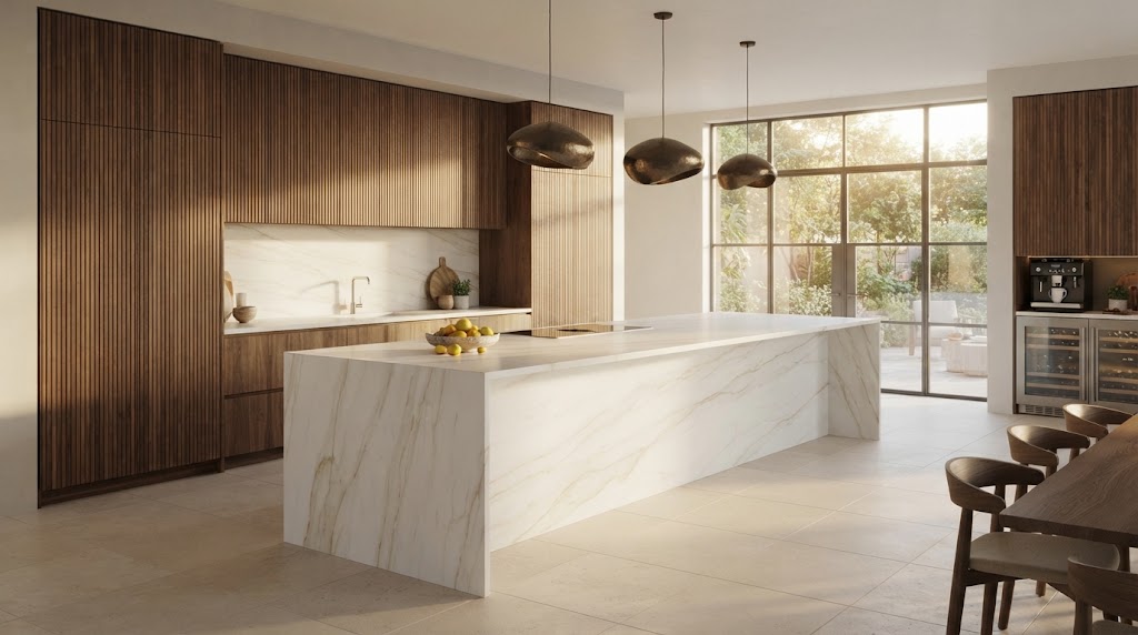 Top 25 Modern Kitchen with Waterfall Island Ideas