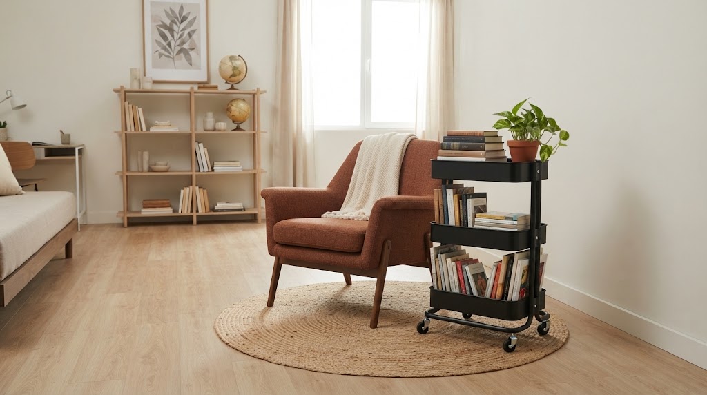 flexible studio apartment reading zone