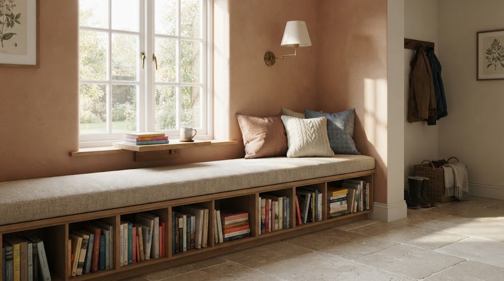 Store books under a bench