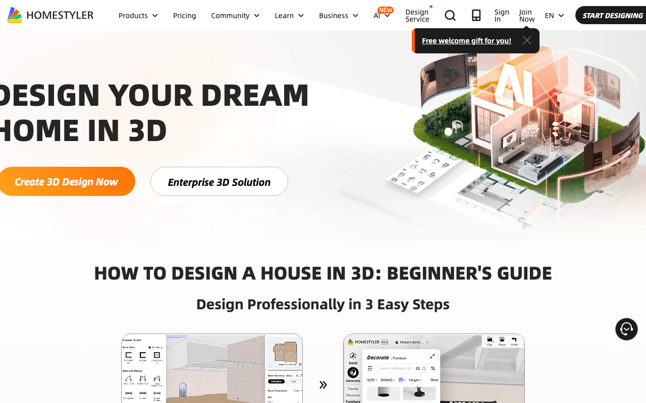 Homestyler — Best for 3D Interior Planning