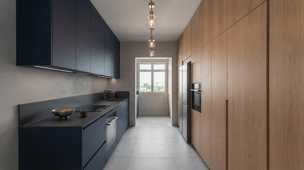 Long narrow galley kitchen