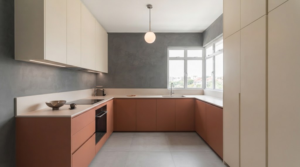Small L-shaped kitchen