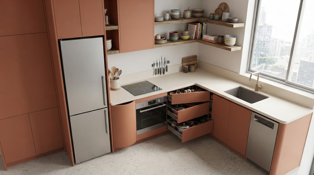 Small U-shaped kitchen