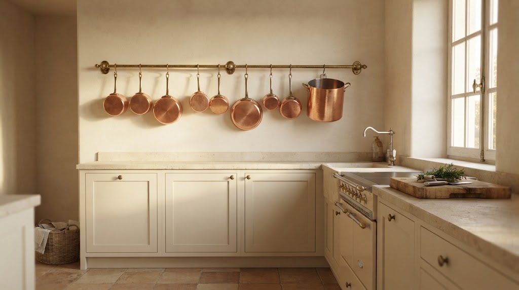French farmhouse-inspired compact kitchen