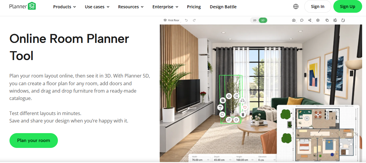 Online Room Planner Tool