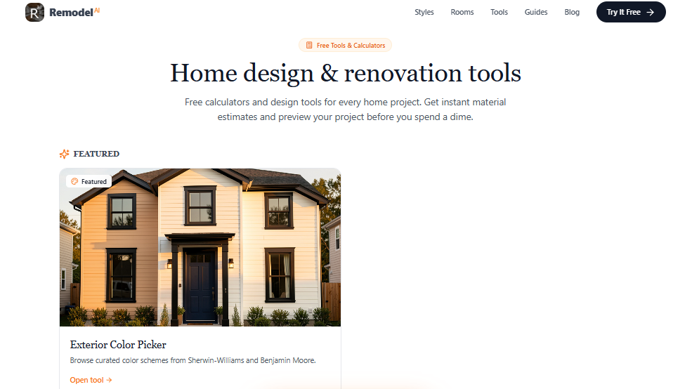 Remodel AI — Best for AI-Powered Home Color Transformations