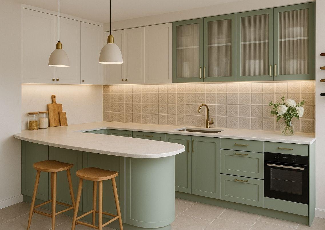 Small Kitchen Island or Peninsula for Extra Workspace