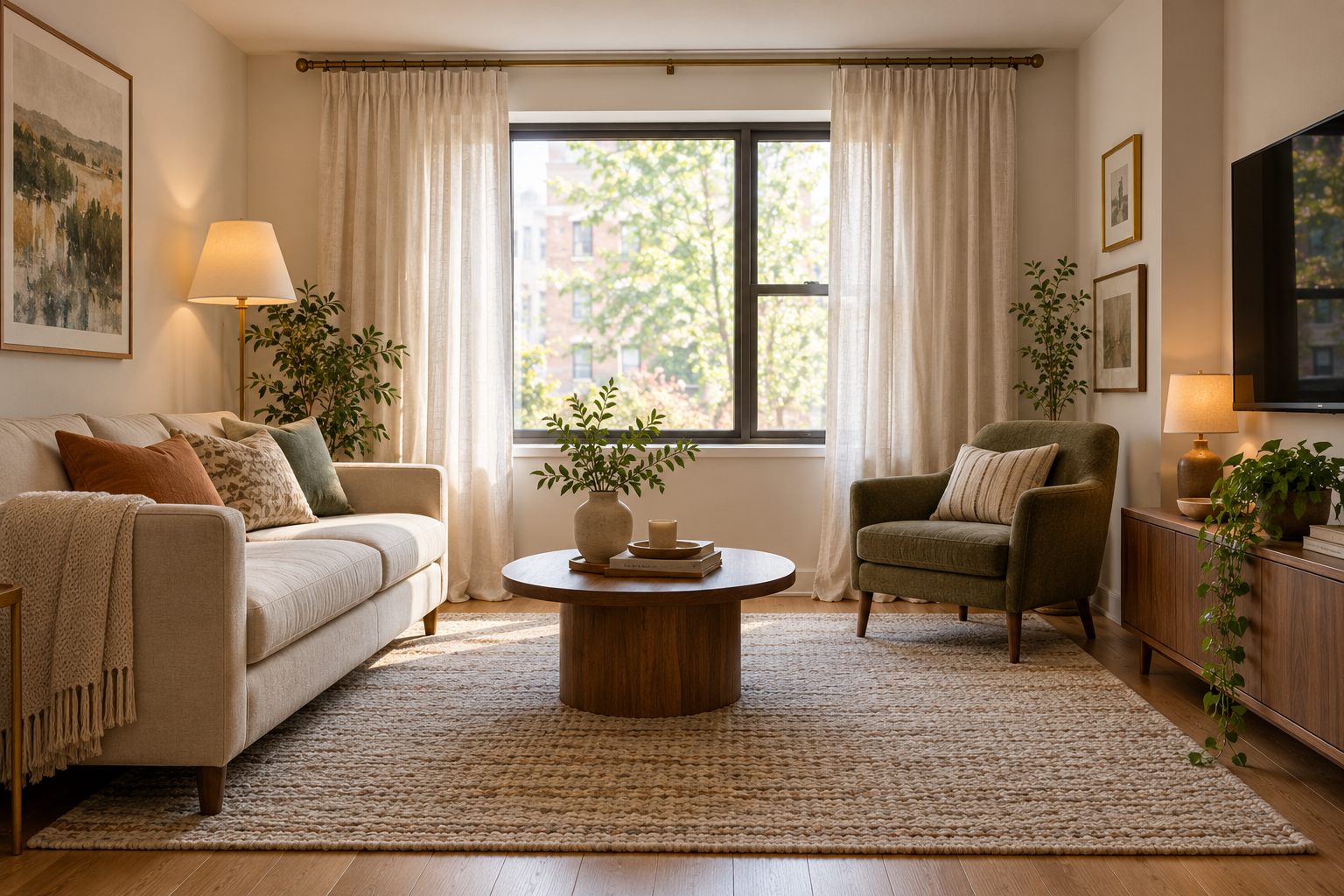 Let Curtains and Rugs Trick the Eye