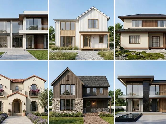 AI Home Exterior Design Free Prompt Ideas for Different Styles