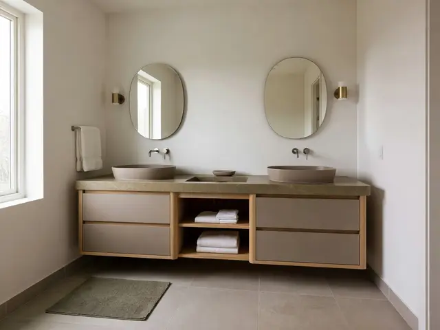 Contemporary Bathroom with Double Vanity