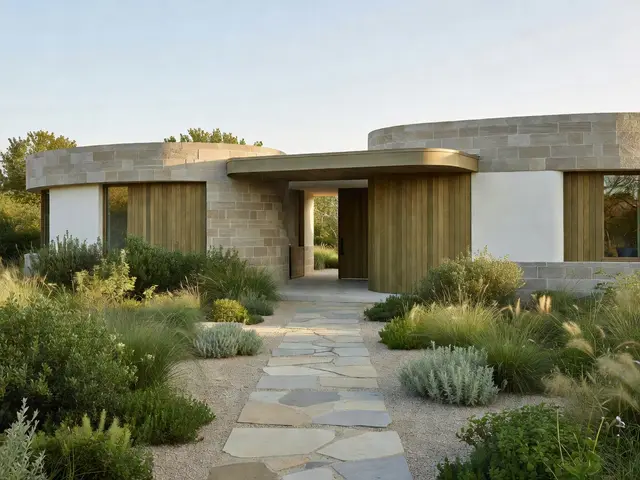 Contemporary Exterior with Courtyard Entry