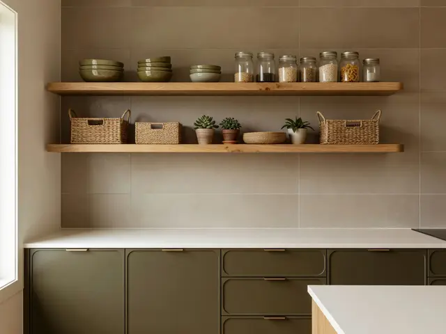 Contemporary Kitchen with Open Shelves