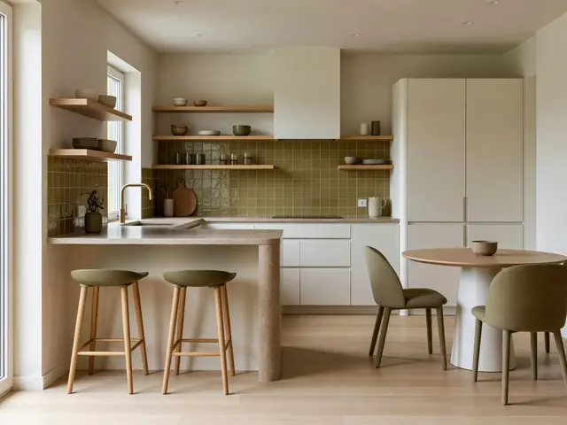 Contemporary Kitchen with Peninsula Seating