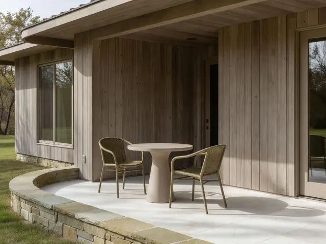 Contemporary Porch with Bistro Table