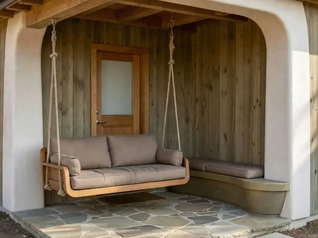 Contemporary Porch with Porch Swing