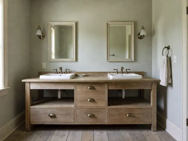 Farmhouse Bathroom with Double Vanity