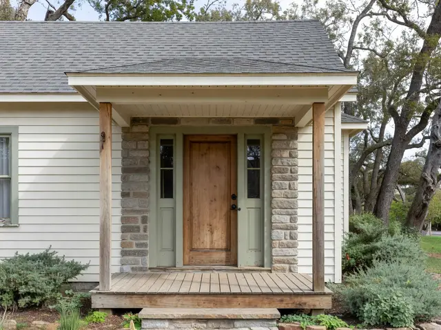 Farmhouse Exterior with Stone Accents