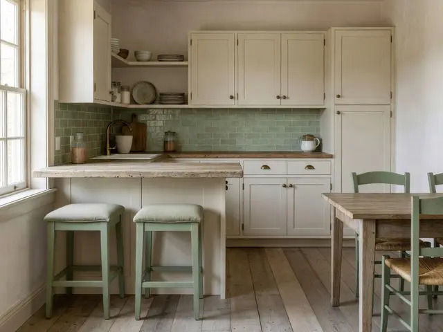 Farmhouse Kitchen with Peninsula Seating