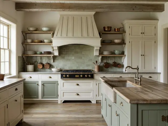 Farmhouse Kitchen with Statement Range Hood