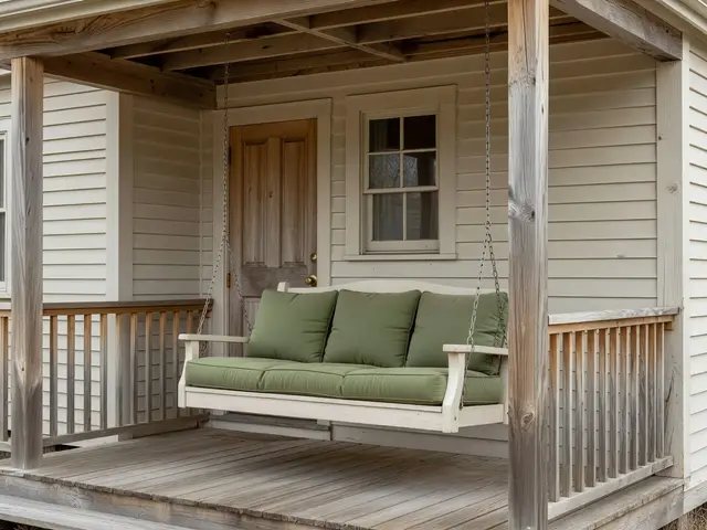 Farmhouse Porch with Porch Swing