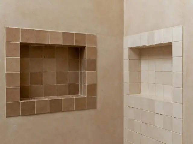 Japandi Bathroom with Tile Niche