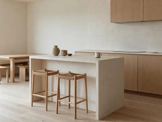 Japandi Kitchen with Peninsula Seating