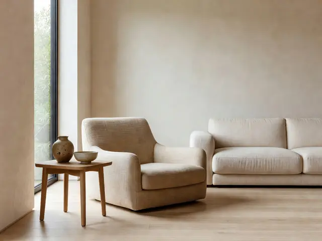 Japandi Living Room with Window Reading Nook