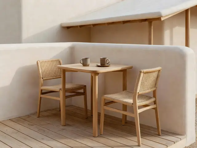 Japandi Porch with Bistro Table