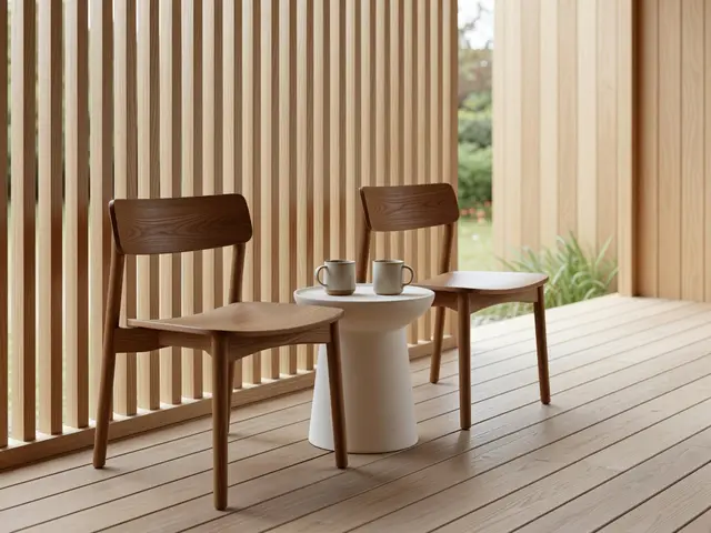 Japandi Porch with Slatted Screen