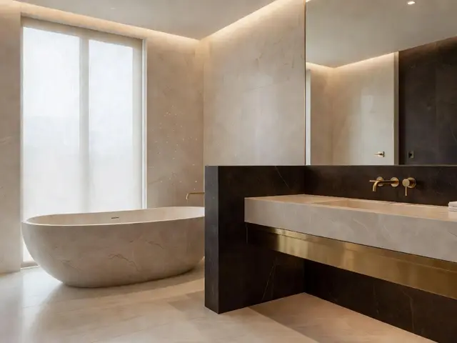 Luxury Bathroom with Freestanding Tub