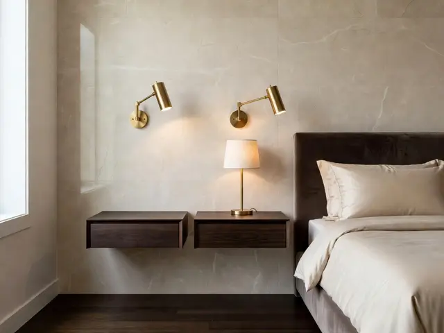 Luxury Bedroom with Wall Sconces