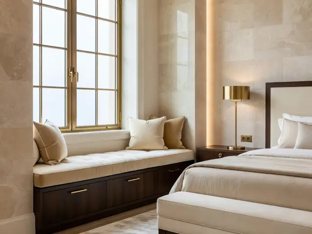 Luxury Bedroom with Window Bench