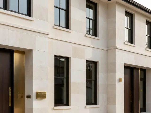 Luxury Exterior with Black Window Frames