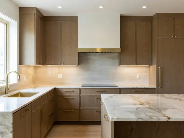 Luxury Kitchen with Oak Cabinets
