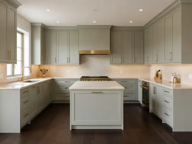 Luxury Kitchen with Sage Cabinetry