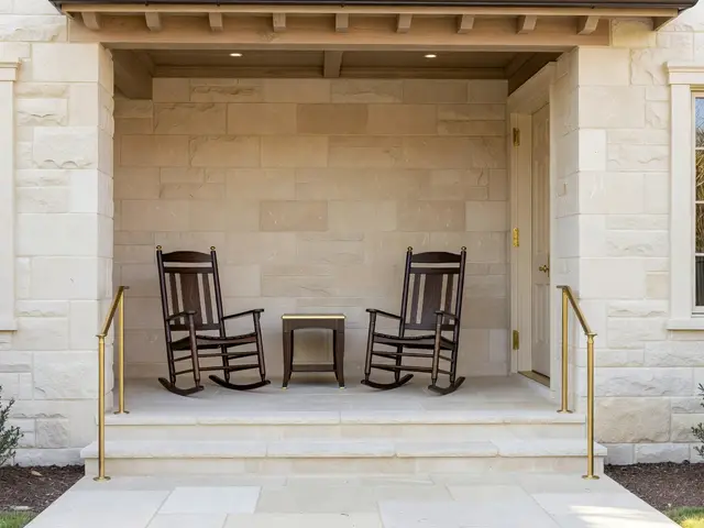 Luxury Porch with Rocking Chairs