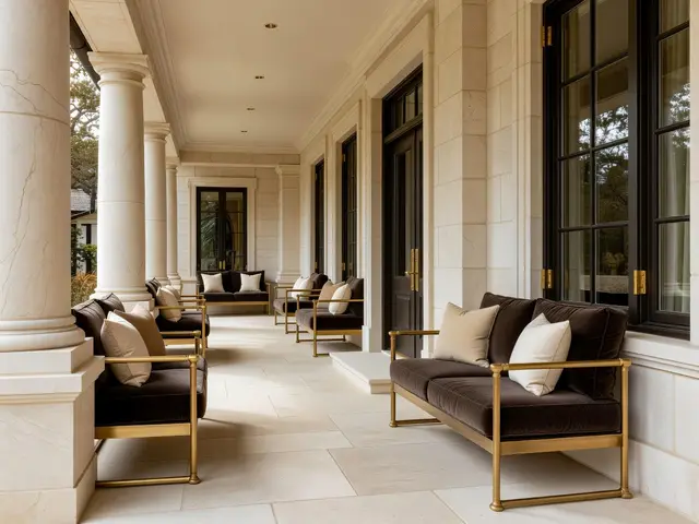 Luxury Porch with Wraparound Seating