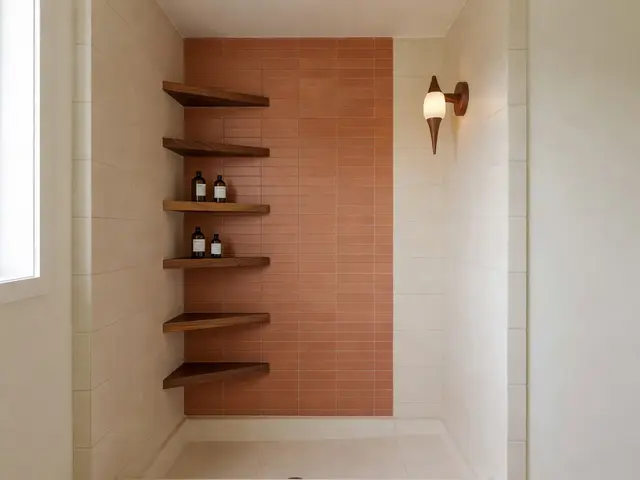 Mid-Century Modern Bathroom with Tile Niche
