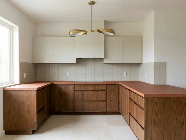 Mid-Century Modern Kitchen with Oak Cabinets