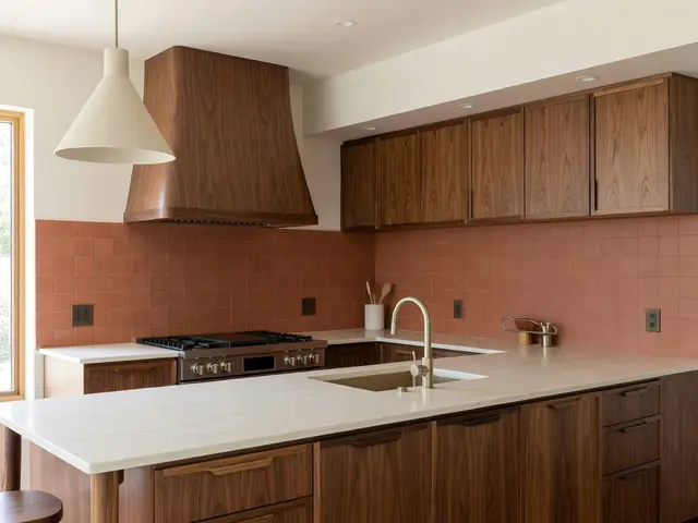 Mid-Century Modern Kitchen with Statement Range Hood