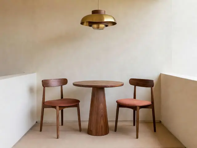 Mid-Century Modern Porch with Bistro Table