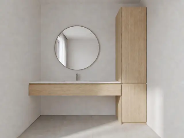 Minimalist Bathroom with Floating Vanity