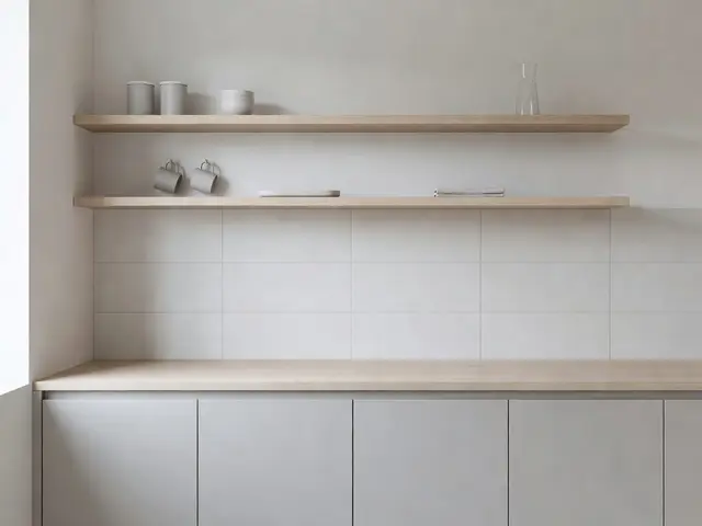 Minimalist Kitchen with Open Shelves