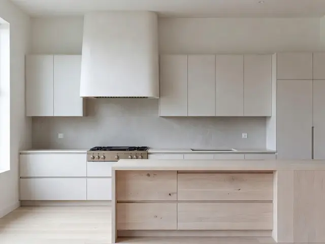 Minimalist Kitchen with Statement Range Hood