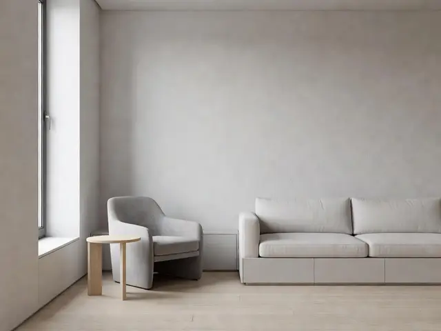 Minimalist Living Room with Window Reading Nook