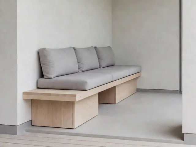 Minimalist Porch with Built-In Bench