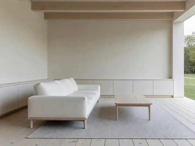 Minimalist Porch with Outdoor Lounge
