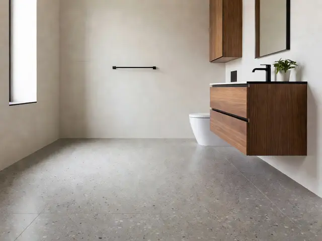 Modern Bathroom with Terrazzo Floor